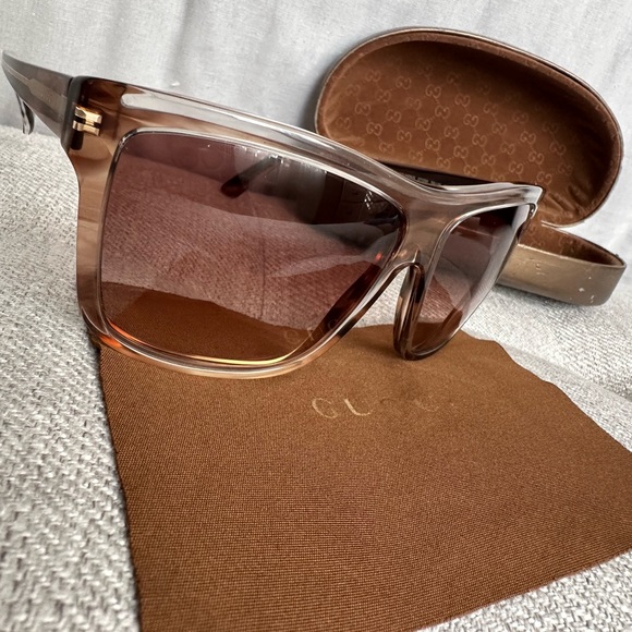 VINTAGE GUCCI Designer Sunglasses Brown Square GG 3179 OTOS8 19466 - Picture 14 of 16
